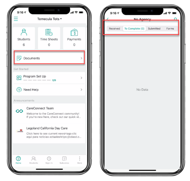 CareConnect Provider (Mobile) - Home Overview – MCT Technology, Inc.